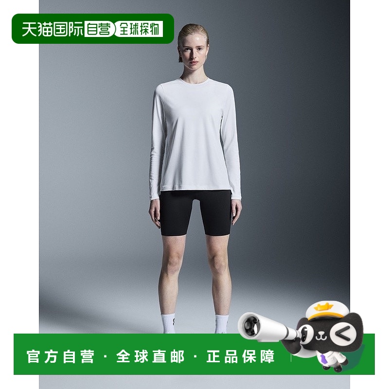 自营欧洲直邮On昂跑 Focus系列女士白色棉圆领长袖T恤运动上衣