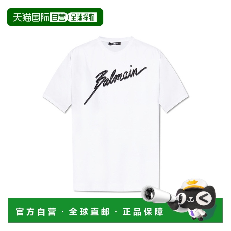 1小时内可退 香港直邮BALMAIN 男士T恤 EH1EH175PC70GAB SS2025