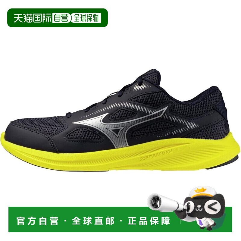 【日本直邮】美津浓 跑步鞋 男女通用 K1GA2500 深蓝色/银色/黄色