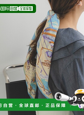 1h可退 日本直邮manipuri女士真丝方巾 65比特气球印花 CR2611022