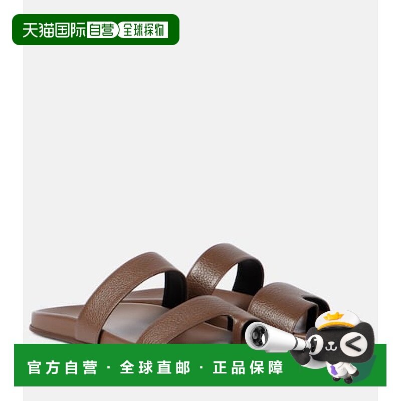 1h可退 香港直邮潮奢 The Row 女士 Hugh 皮质凉鞋 brown棕色 舒,女鞋,时装凉鞋,淘宝优惠券,粉丝福利购,淘宝优惠卷