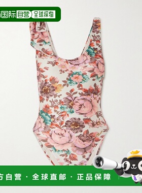 1h可退 香港直邮Chloe 蔻依 女士 蝴蝶结装饰花卉印花泳衣 CH25AM