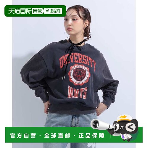 1h可退 日本直邮mmts 女士 复古学院风 猫图案 长袖卫衣 16130052