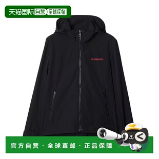 香港直邮BURBERRY 男士户外风衣 81040961 SS2025 黑色 连帽夹克