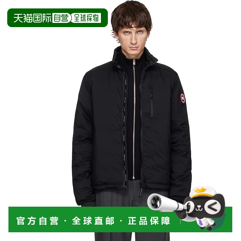 1h可退 香港直邮潮奢 Canada Goose 加拿大鹅 男士 黑色 Lodge 羽