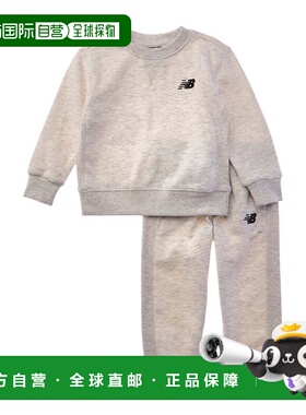 自营New Balance 2pc Fleece Pullover & Jogger Set - oatmeal
