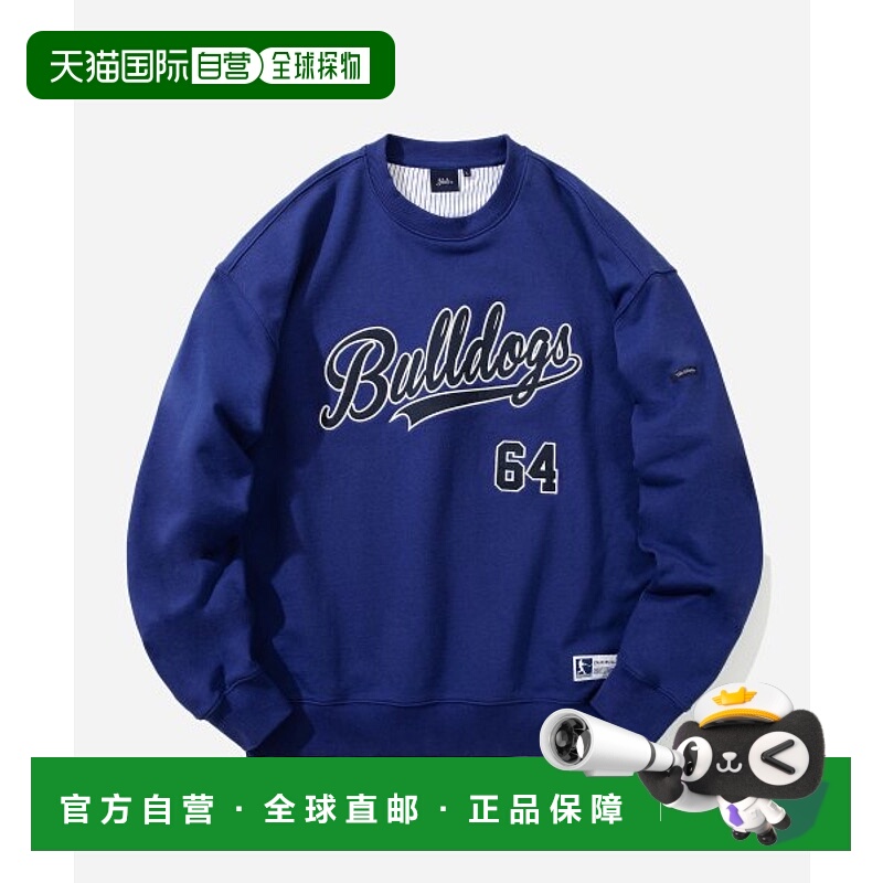 韩国直邮YALE 64 BULLDOGS BASEBALL CREWNECK BLUE男针织YD09CR1