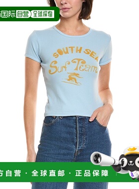 自营MOTHER Denim The Itty Bitty Ringer T-Shirt - blue 美国奥