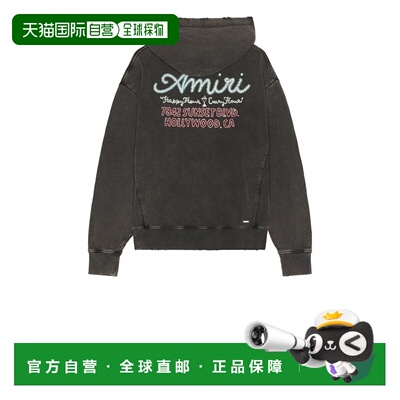 1h可退 香港直邮AMIRI 男士 霓虹灯连帽衫 AMJYHD1129 black黑色