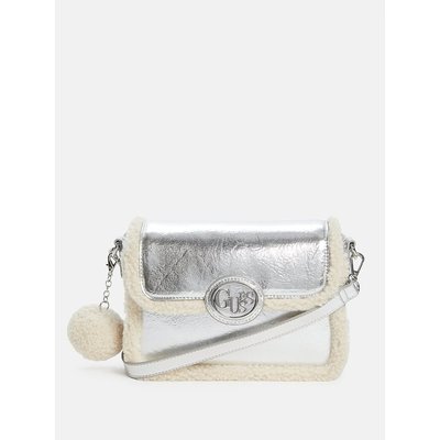 guess【美国奥莱】直发 Gina Sherpa 斜挎包 - 银色
