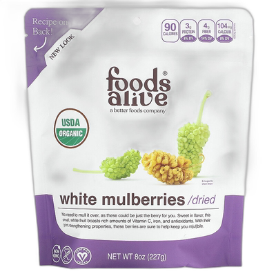 香港直邮Foods Alive,SuperFood，有机桑树，8 盎司（227 克）