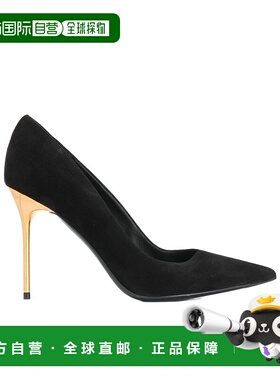 1h可退 香港直邮Balmain 尖头绒面皮高跟鞋 UN1C517LCAM