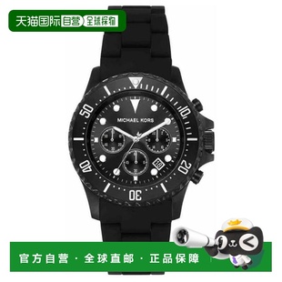自营Michael Kors男士珠穆朗玛峰黑色表盘手表-黑色 美国奥莱直发
