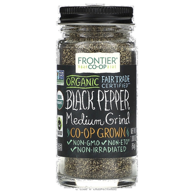 香港直邮Frontier Co-op,有机中等研磨黑胡椒，1.80盎司（ 51克）