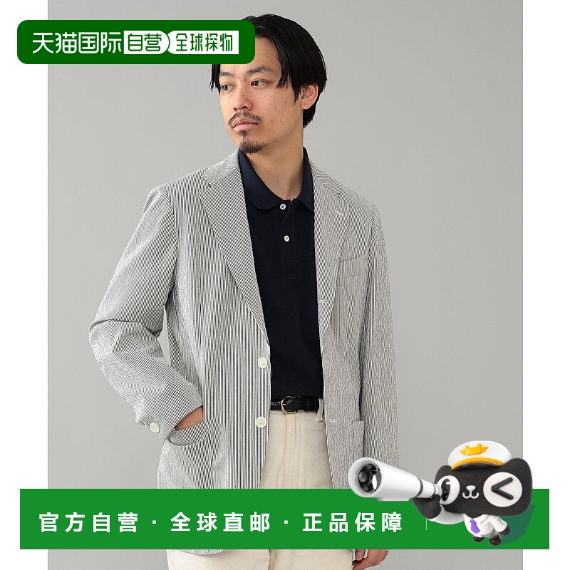 日本直邮BEAMS F NEW EASY SUBALPINPO 斜纹足球条纹夹克西装