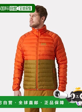 自营欧洲直邮Helly Hansen 男士橙色聚酯班夫绝缘夹克海丽汉森