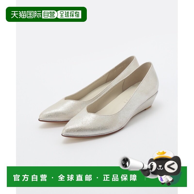 1h可退 日本直邮Le Talon 女士 3.5cm金属线楔形跟尖头通勤女鞋 2,女鞋,浅口单鞋,淘宝优惠券,粉丝福利购,淘宝优惠卷