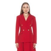 admor 西装 美国奥莱 alexia 直发 Farrah 外套 红色