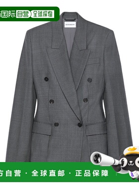 香港直邮GIVENCHY 女士西服 BW30M81YJ7067 AW2025 灰色西装外套