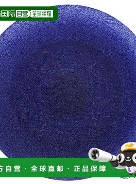 日本直邮Vetro Felice 闪光盘 35cm 深蓝色 大号盘子 圆盘 玻璃