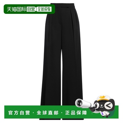 1h可退 香港直邮MaxMara 麦斯玛拉 女士 休闲长裤 black黑色 舒适