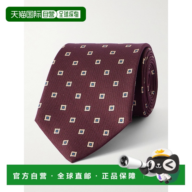 1h可退 香港直邮潮奢 Saint Laurent 圣罗兰 女士 图案领带 82700