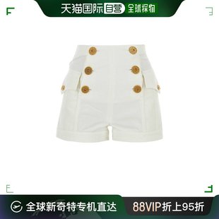 纽扣牛仔短裤 香港直邮潮奢 CF1MA01 高腰 巴尔曼 女士 Balmain