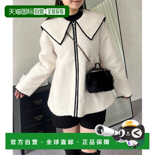 1h可退 日本直邮prose verse 女装 加厚保暖 连帽拉链 仿毛绒短外