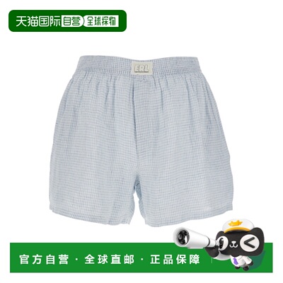 1h可退 香港直邮Erl 男士 BOXERS 男女通款格子梭织上衣 ERL12UW0