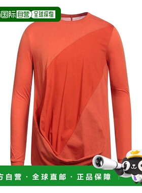 香港直邮rick owens 瑞克 欧文斯 男士 T恤 orange橙色 舒适时尚