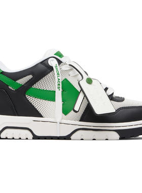 香港直邮潮奢 off-white 男士 黑色 & 绿色 Out Of Office Calf G