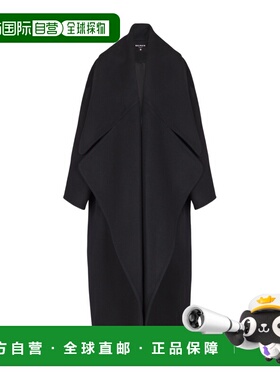 香港直邮BALMAIN 女士大衣 FF0UD210WD100PA CO 黑色斗篷