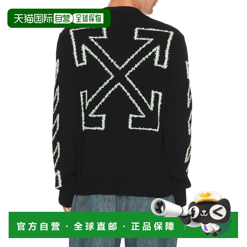 美国直邮off-white 男士 绒毛针织水手领毛衣 44MHE087S26K001001