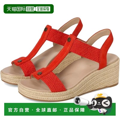 自营Vionic Calera Sandals Womens  Cherry Tomato Nubuck Wedge