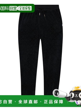 香港直邮BOSS 波士 女童 Juniors 天鹅绒交织图案慢跑裤童装