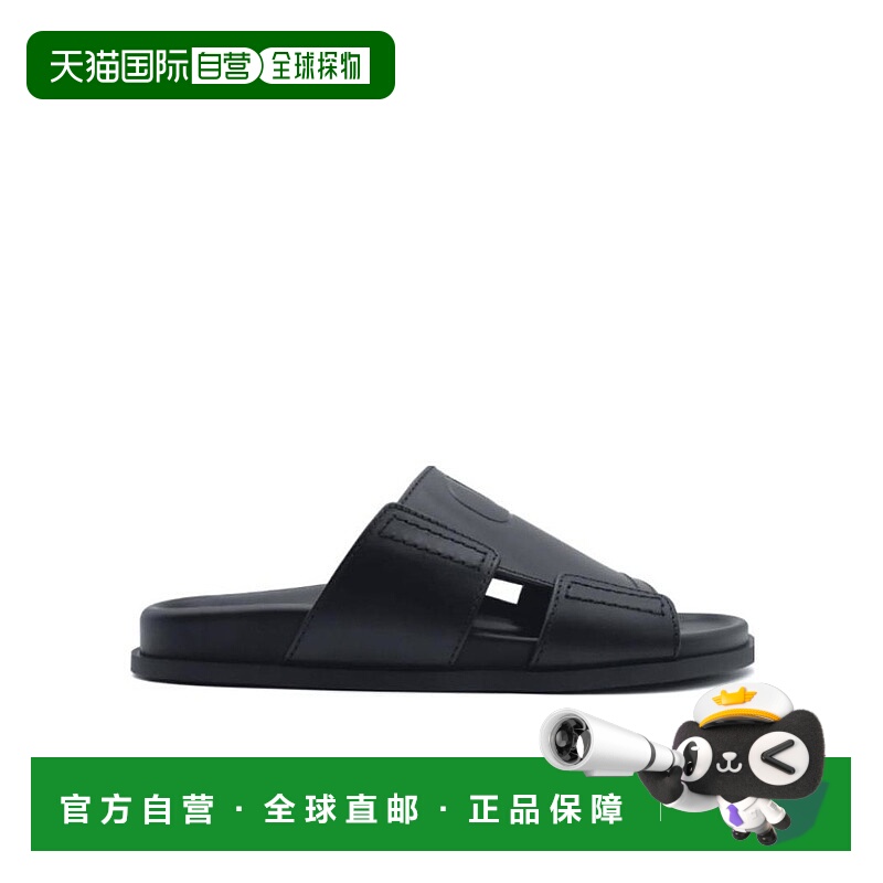香港直邮VALENTINO 男士凉鞋 XY0S0F61EDJ0NO AW2022 黑色 徽标凉