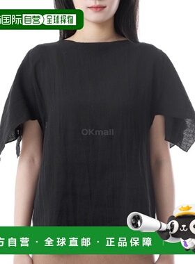 韩国直邮Baserange 黑色对开顶盖 (TOFO-LC-SU25)新款亚麻上衣