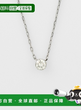 日本直邮日潮 agete 阿卡朵 白金钻石项链（0.1克拉） 白色 均码