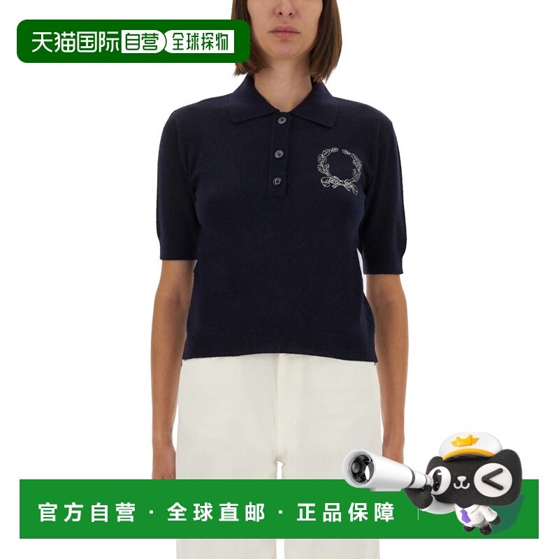 1h可退 香港直邮潮奢 Moschino 莫斯奇诺 女士 带LogoPolo衫 0929