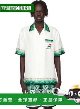 1h可退 香港直邮Casablanca 男士 白色 Montagne Ondulee Silk 短