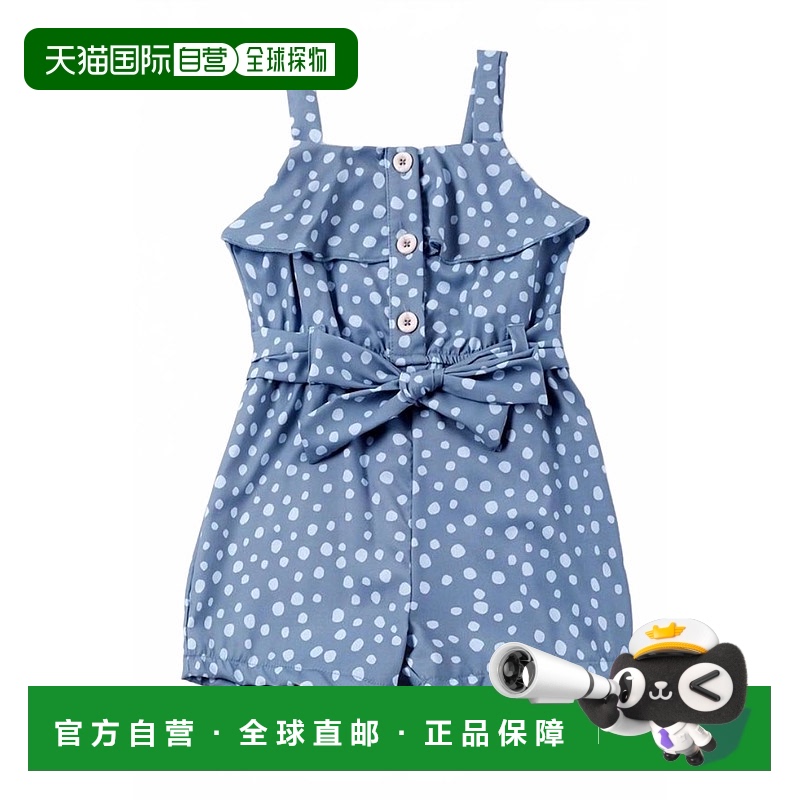 自营 honeydew女孩的点褶边连身裤妈妈和我在蓝色-蓝色 美国奥莱