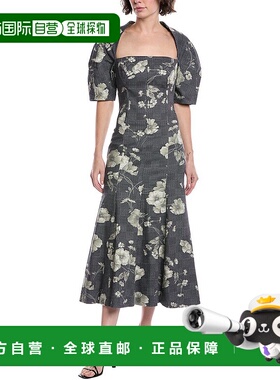 自营 lela roseLela玫瑰束腰迷笛裙-黑色 美国奥莱直发连衣裙