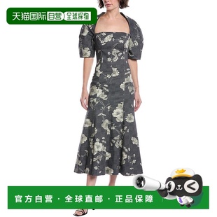 黑色 roseLela玫瑰束腰迷笛裙 美国奥莱直发连衣裙 lela 自营