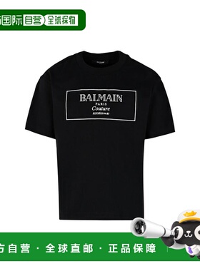 香港直邮BALMAIN 男童T恤 BX8P51Z3186930BC AW2025 黑色 短袖T恤