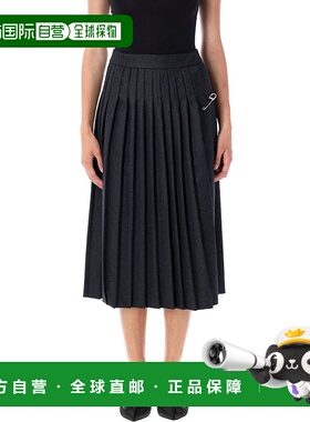 香港直邮PRADA 女士半身裙 P118Z11GZF0308 AW2025 深灰色 Pleate