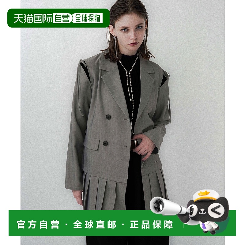 1h可退 日本直邮HARE 女装 西装领拼接百褶迷你连衣裙 秋冬经典人