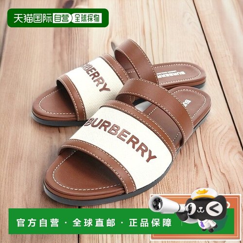 日本直邮Burberry 凉鞋 女士 Burberry 皮革棉质 意大利 8042631