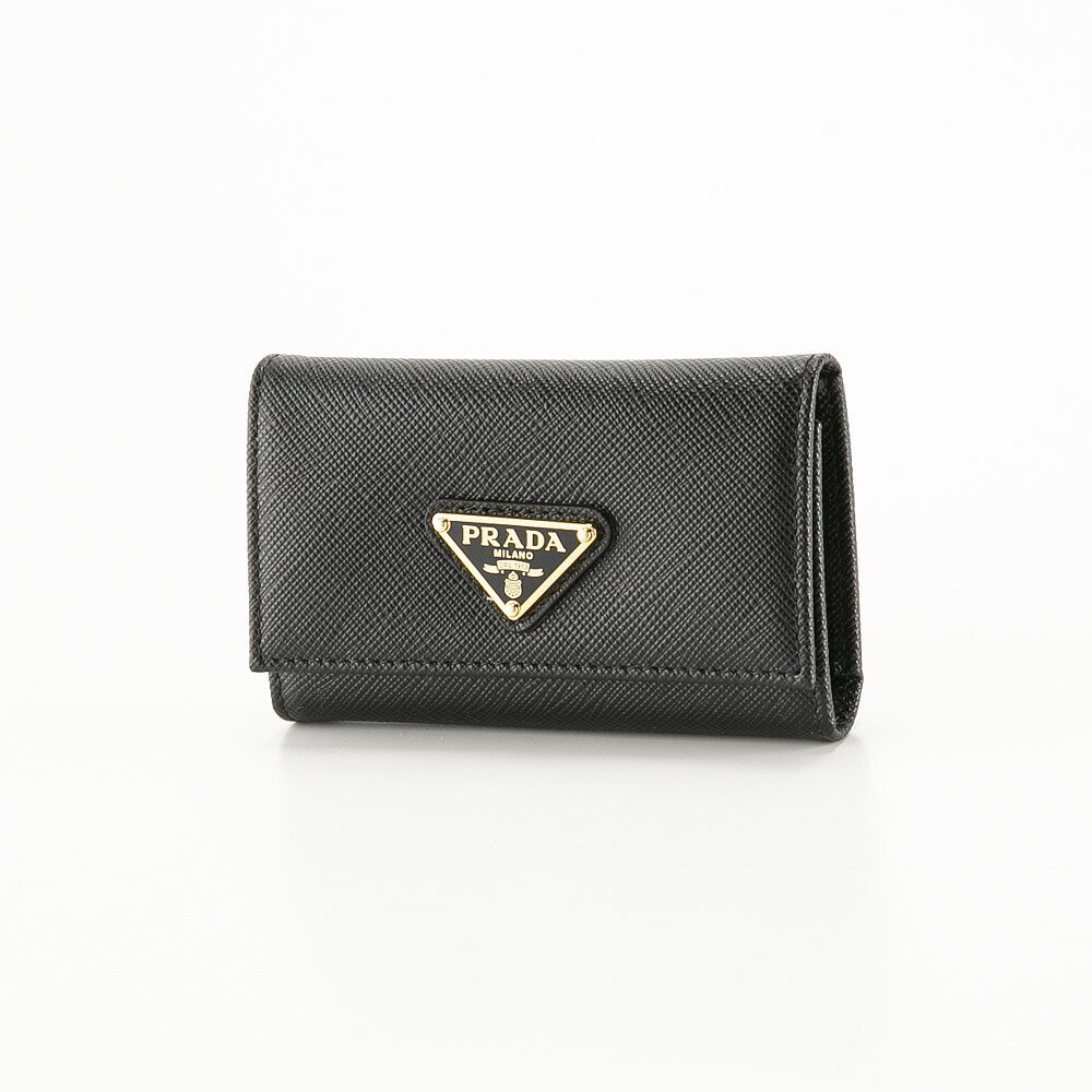 日本直邮Prada SAFFIANO TRIANGOLO 4 钥匙包带钥匙圈 1PG004 QHH