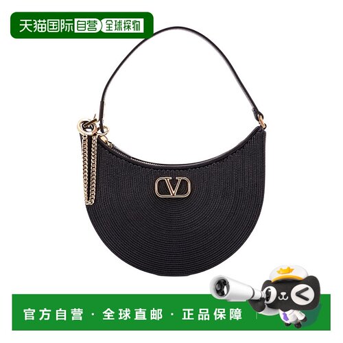 香港直邮VALENTINO 女士斜挎包 WP0W19GPY0NO AW2024 黑色 徽标斜