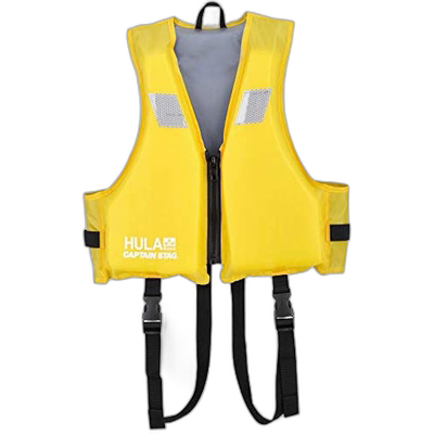 【日本直邮】鹿牌儿童漂浮背心带反光带 4-10岁黄色 HULA US-3013